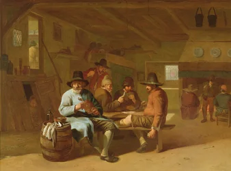 Eine Taverne mit Kartenspielern, 17. Jahrhundert